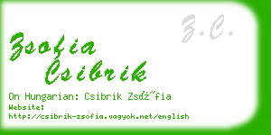 zsofia csibrik business card